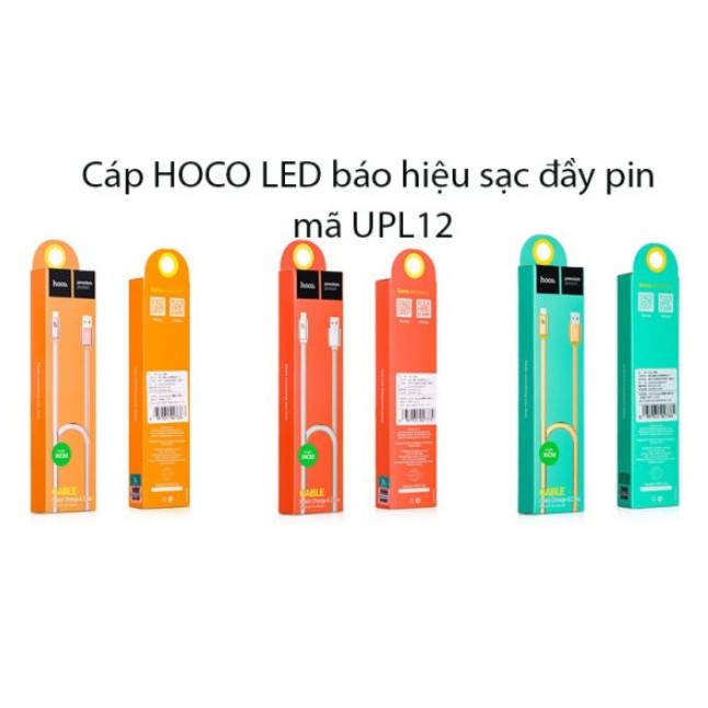 Cáp sạc siêu bền dài 1,2m Hoco UPL12 cho Iphone5/6/7/8 xịn có đèn báo sạc