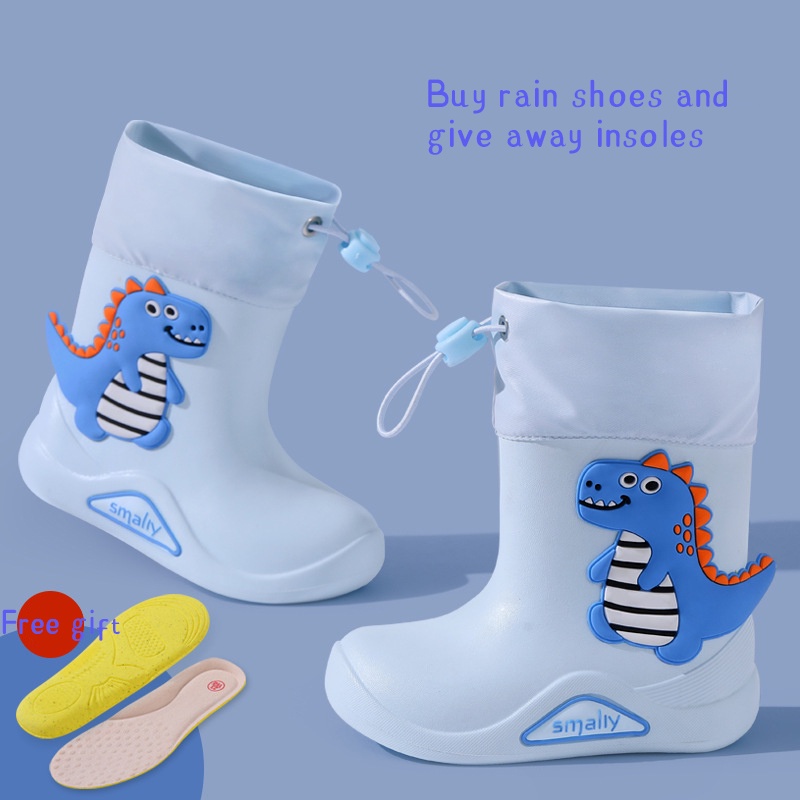 Giày Bốt Đi Mưa Chống Trượt Nhiều Màu Sắc Họa Tiết Hoạt Hình Dành Cho Bé Gái