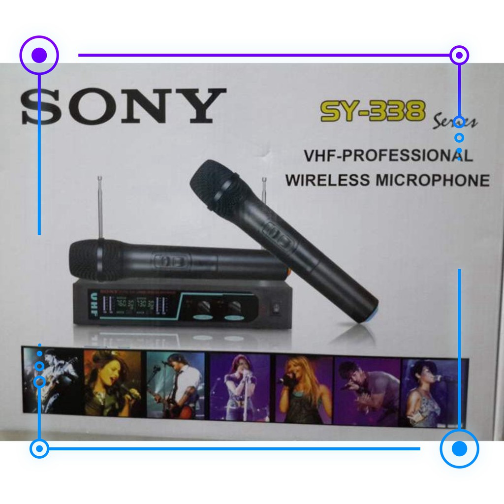 [ HÀNG CHẤT LƯỢNG] Micro không dây SONY SY-338 (2 mic) - GIÁ TÔT NHẤT