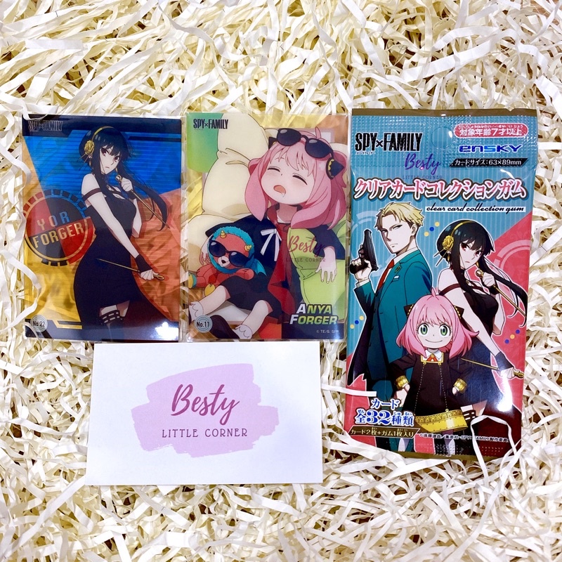 Card nhân phẩm SPY X FAMILY Clear Card Collection Gum ensky gói thẻ Spy X Family random ngẫu nhiên Anya Forger