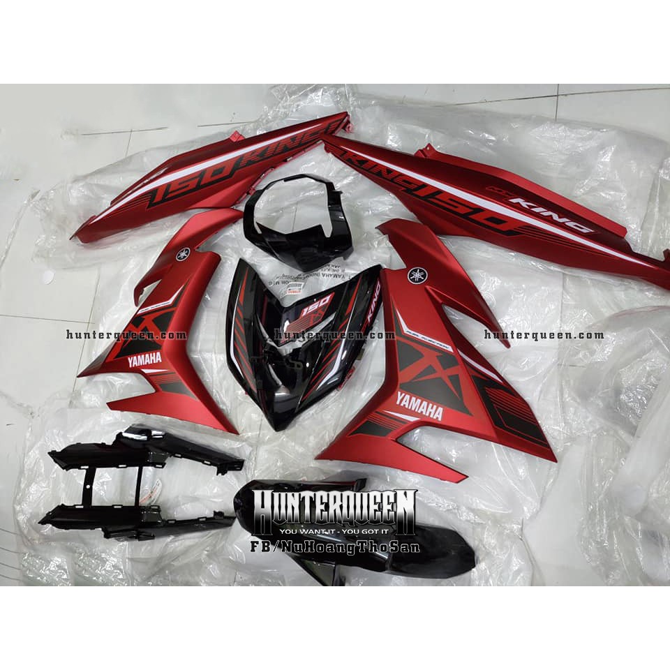 Tem Exciter 150, MX nhọn. Xe đỏ nhám. Chỉnh sửa theo yêu cầu. Sắc nét, bền màu, chống nước