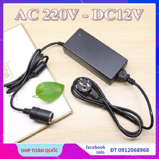 Chuyển đổi nguồn điện 220v đầu cắm ôtô 12v-tẩu nguồn