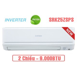 Điều hòa Mitsubishi Heavy 9000 BTU 2 chiều Inverter SRK/SRC25ZSPS-S5 gas R-410A