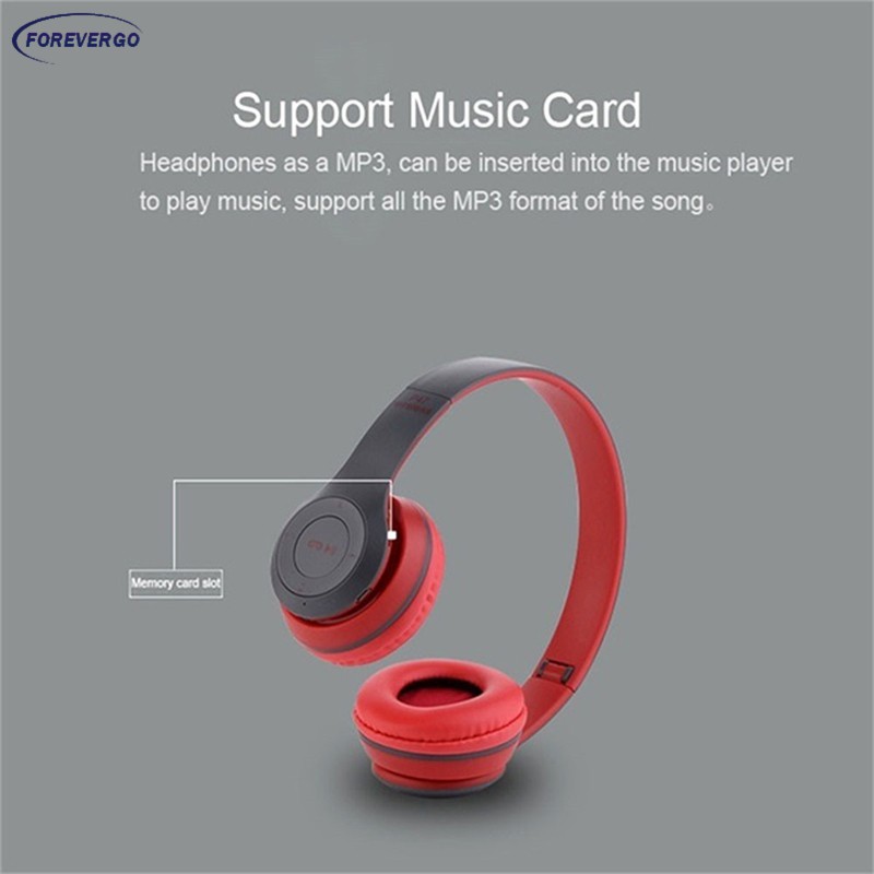 Tai Nghe Bluetooth 5.0 Không Dây Re P47 3.5mm Hỗ Trợ Thẻ Nhớ Mp3 Tf Có Mic