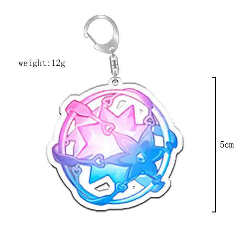 Móc khóa hình nhân vật anime Genshin phát sáng độc đáo