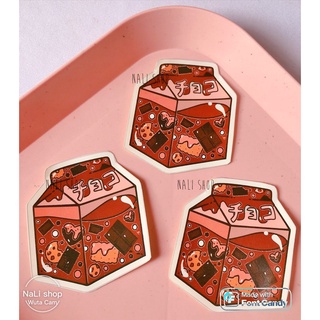 DECAL STICKER HÌNH DÁN HÌNH HỘP SỮA CUTE, trang trí sổ, bullet journal