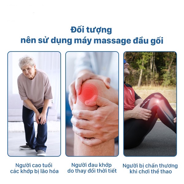 Máy massage đầu gối hồng ngoại , với chế độ sưởi nóng và chế độ massage giúp giảm đau khớp gối