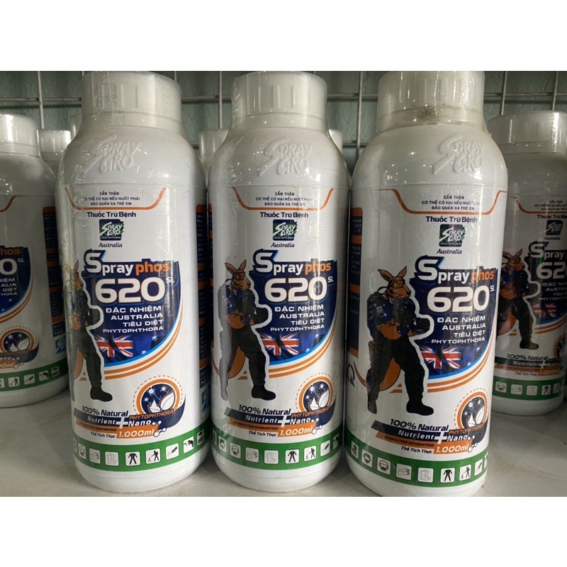 Phòng trừ nấm phytophthora Spray phos 620SL - chai 1L