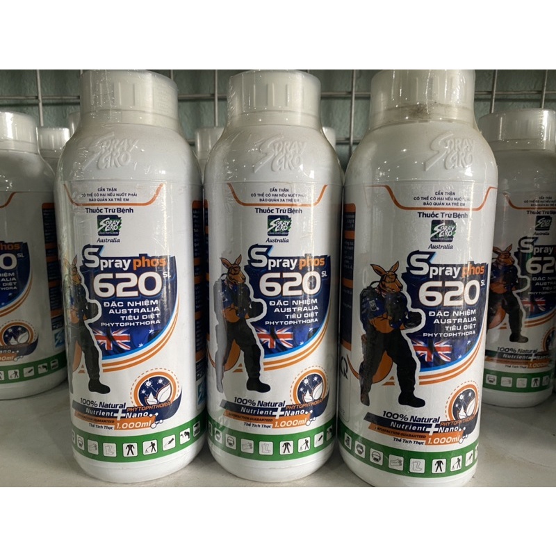 Phòng trừ nấm phytophthora Spray phos 620SL - chai 1L ( BVTV)