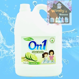 Nước Rửa Chén On1 Hương Chanh và Sả 3.8Kg - Sạch Bóng Vết Dầu Mỡ