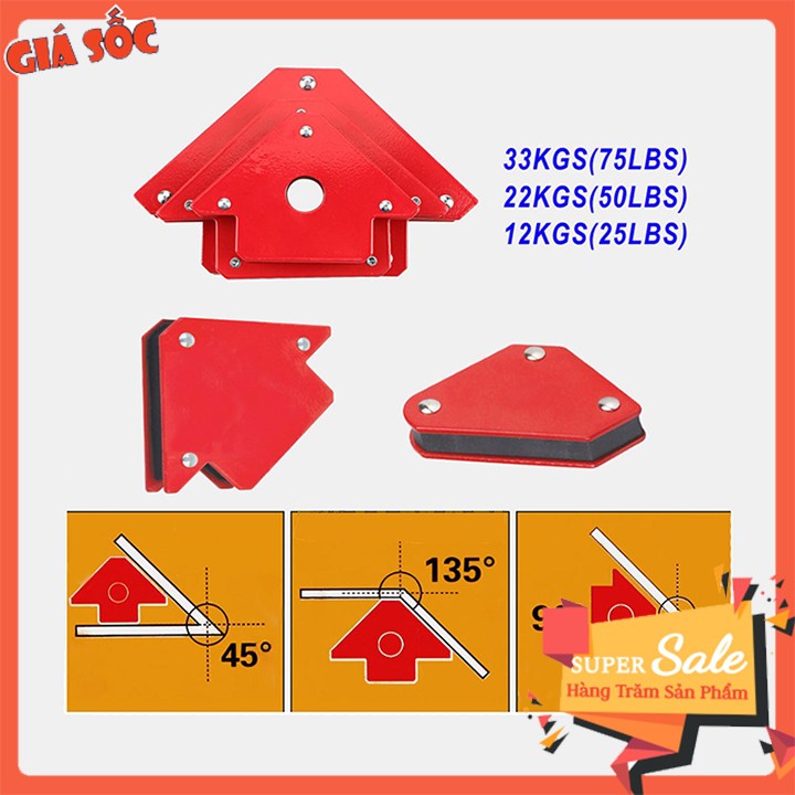 Nam châm ke góc vuông lực hút 33kg - 75LBS