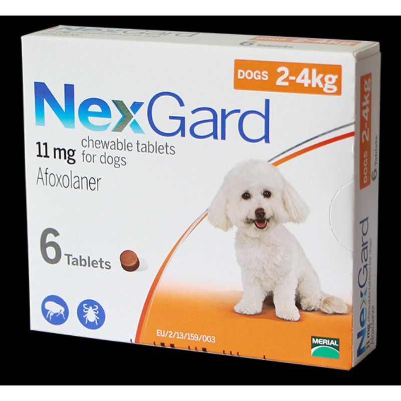 NexGard 2-4kg- bảo vệ cún khỏi ve rận bọ chét ghẻ DEMODEX 😾😾😾
