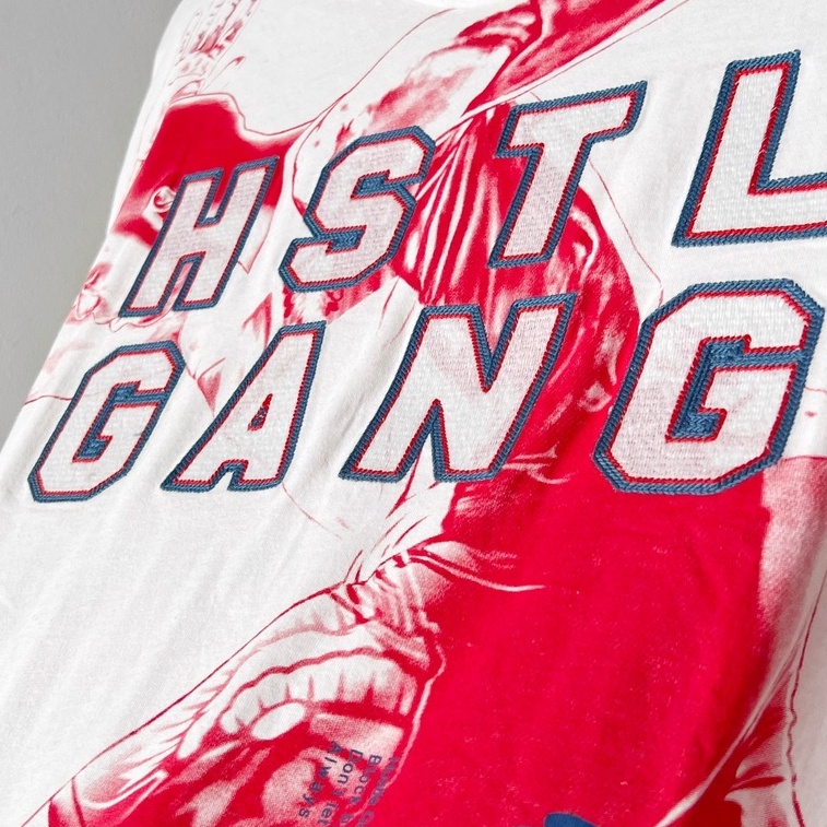 Áo thun Hustle Gang-Trắng