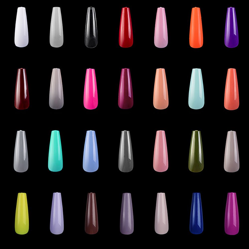 [Hàng mới về] Set 100 móng tay giả bằng acrylic màu sắc xinh xắn dành cho nữ