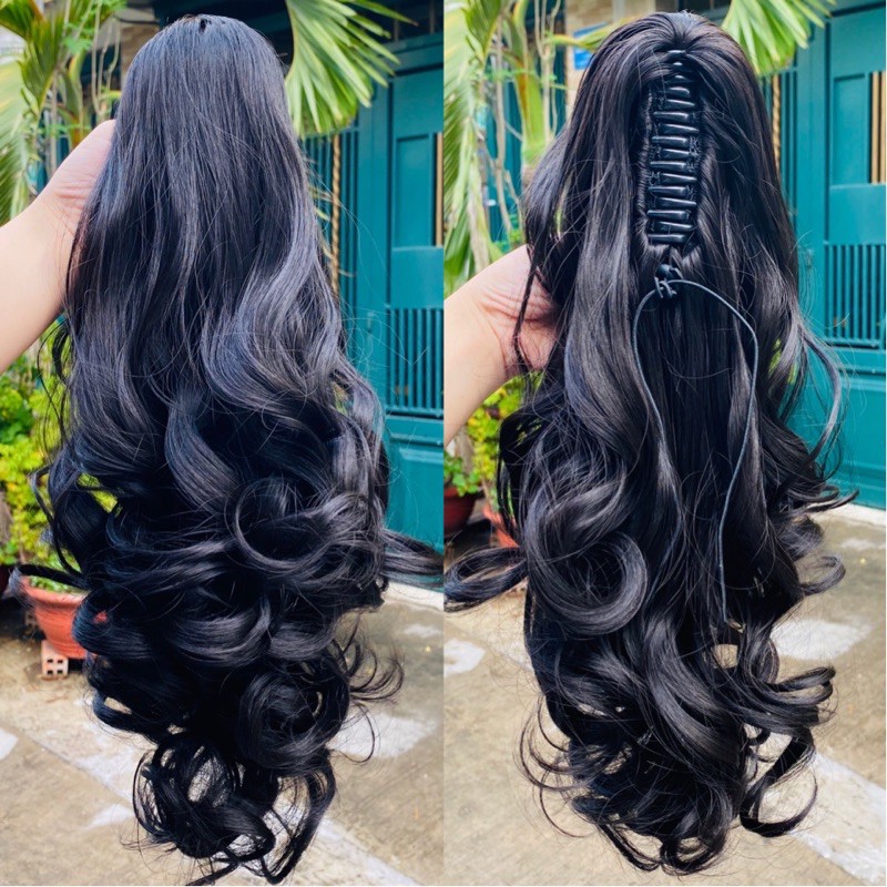 Tóc Ngoạm Giả Xoăn Lửng N71-40cm