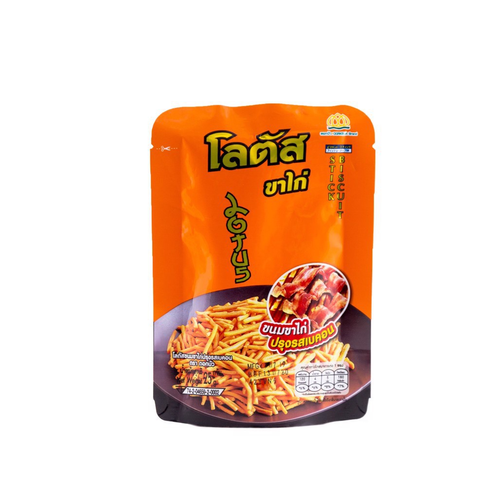 Snack Que Thái Dorkbua Heo Xông Khói Tôm Xông Khói Gói 25G
