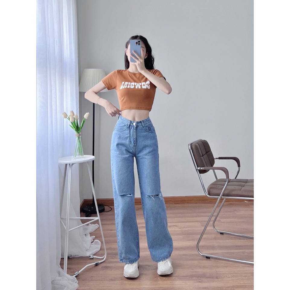 🤍Áo in croptop thun cotton 4 chiều ,3 màu cho phái nữ [ video-ảnh thật ] PHUONGSHOP1812