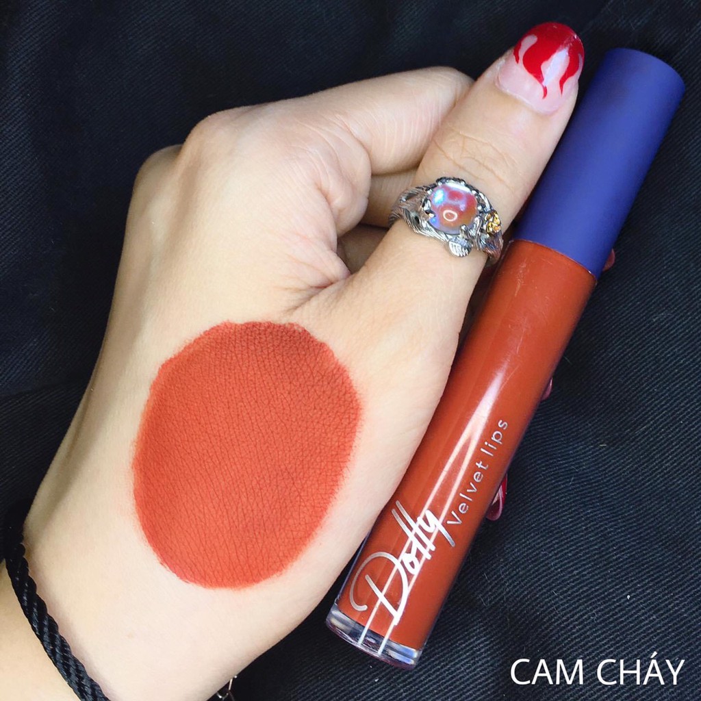 [Cam Cháy ]Son Cao Cấp Dolly Velvet Lips Blue Classic 2020 Màu Cam Cháy Rất Tây Chất Son Mềm Mịn Như Nhung | BigBuy360 - bigbuy360.vn
