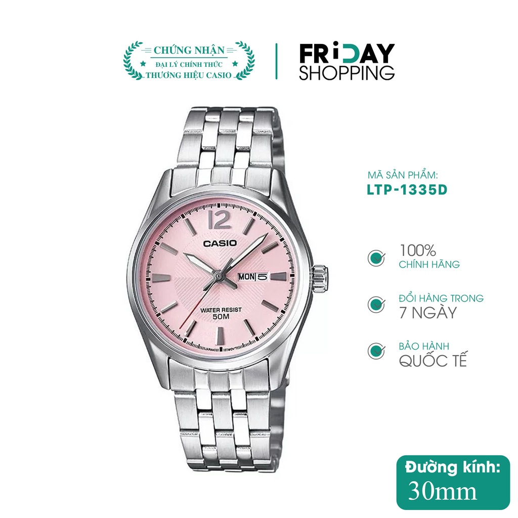 Đồng hồ Casio nữ dây kim loại LTP-1335D-4AVDF chính hãng
