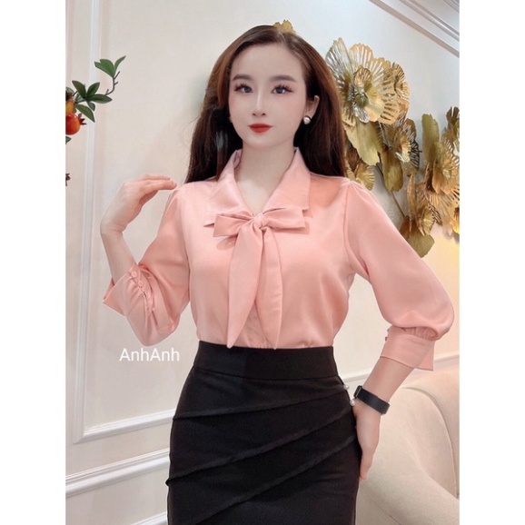 [ LOẠI 1] Áo kiểu công sở nữ tay lỡ kiểu dáng trẻ trung chất liệu áo von to cao cấp mềm mại helobaby