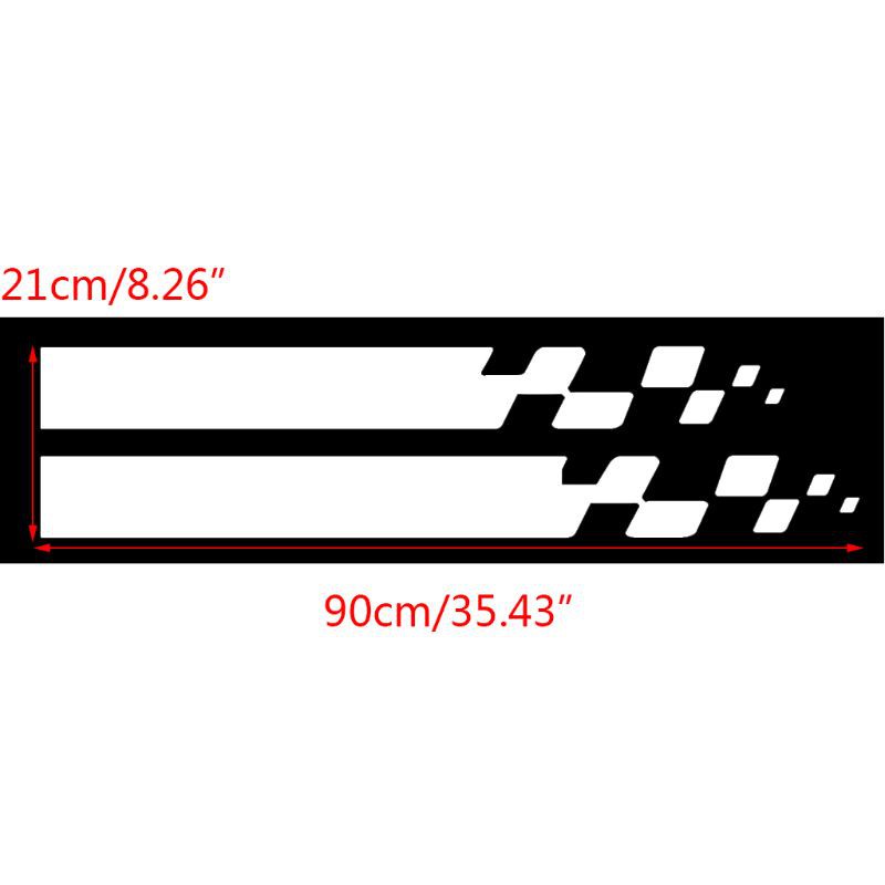 SUN 2Pcs Universal Vinyl Decals Car Hood Stripes Sticker DIY Decor Auto Accessoires