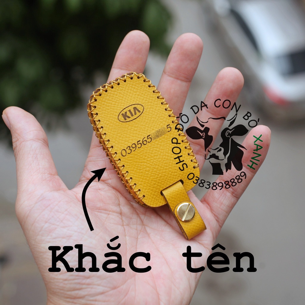 Bao Da Chìa Khoá KIA cerato, K3, K5, Morning, Sorento, Rondo, Seltos handmade Da Thật 006