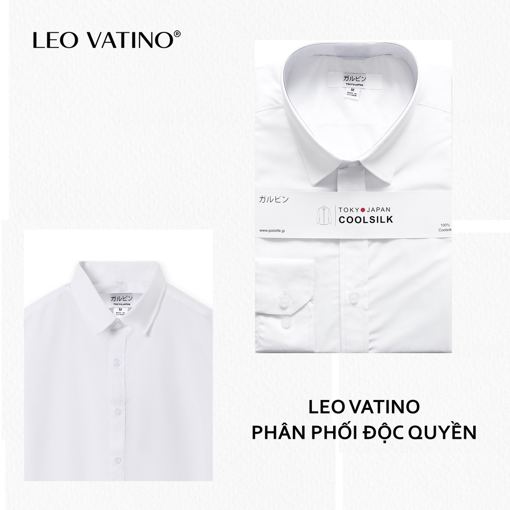 Áo sơ mi nam Coolsilk 100% Leo Vatino Phân phối độc quyền sơ mi dài tay chống nhăn cổ bẻ chuẩn form giữ dáng SMLIFE01 | BigBuy360 - bigbuy360.vn