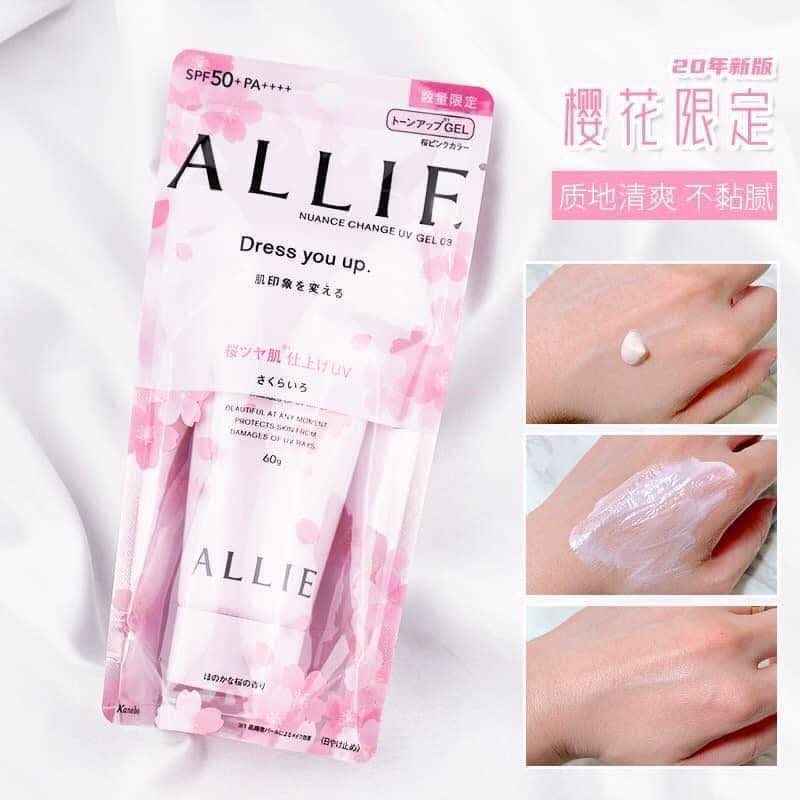 KEM CHỐNG NẮNG KIỀM DẦU KANEBO ALLIE DRESS YOU UP SPF50 60G HƯƠNG HOA ANH ĐÀO HÀNG NHẬT CHÍNH HÃNG - 10709