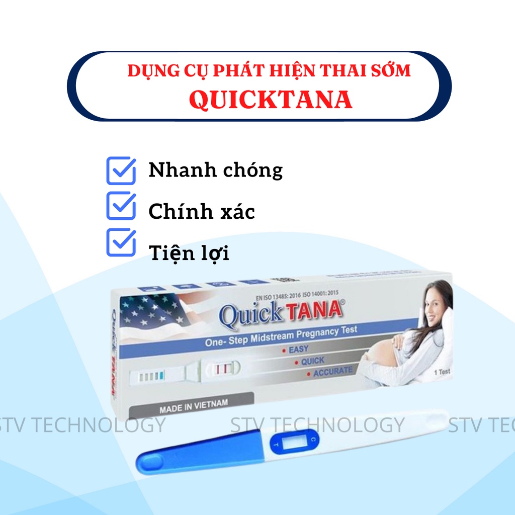 Bút Thử Thai Quicktana Tanaphar 2 Vạch Nhanh Chóng, Chính Xác Test Thử Thai Hai Vạch Sớm Hiệu Quả Tức Thì.