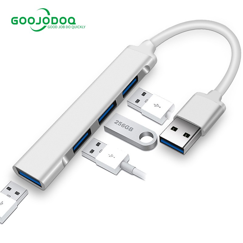 Hub Goojodoq Mini Type-c Usb 3.0 Thiết Kế 4 Trong 1 Tiện Lợi