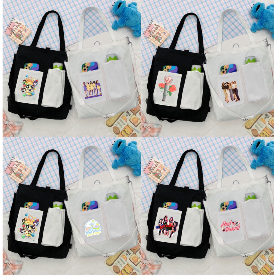 Túi Vải Tote Kiêm Balo tfboys TBL6 trần tình lệnh tiêu chiến vương nhất bác mamamoo red velvet itzy got7 nomo duck kitty