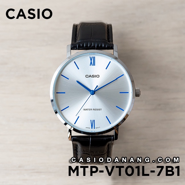 Đồng hồ nam dây da Casio Standard chính hãng Anh Khuê MTP-VT01L-7B1UDF (40mm)