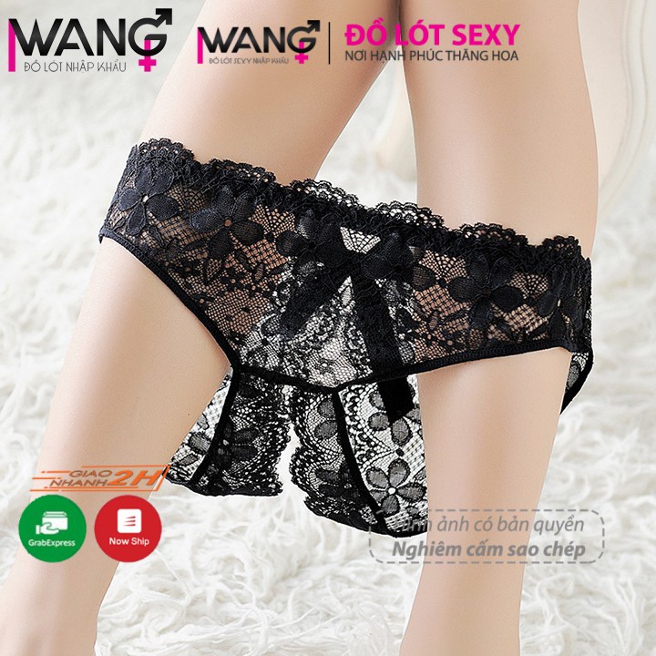 Quần lọt khe xẻ đáy nữ ren sexy freesize, quần lót nữ chip không đũng xì lip gợi cảm 1525