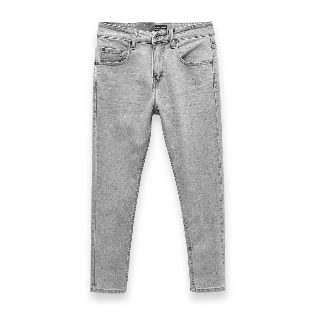 Quần jean basic cao cấp HEBOZ xám nhạt J016, với form slimfit dáng vừa chuẩn- Hàng cao cấp chất vải đẹp - 00001045