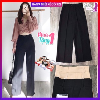 [𝗤𝘂𝗮̂̀𝗻 𝗢̂́𝗻𝗴 𝗦𝘂𝗼̂𝗻𝗴 𝗖𝗮̣𝗽 𝗖𝗮𝗼]-Quần Ống Rộng Khóa Giữa-Vải Vitex Cao Cấp-Hàng Thiết Kế Đủ Size . ༩