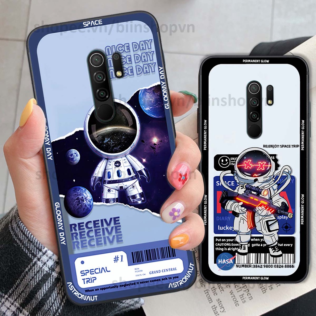 Ốp Xiaomi Redmi 9 phi hành gia vũ trụ space.x siêu đẹp, thời trang