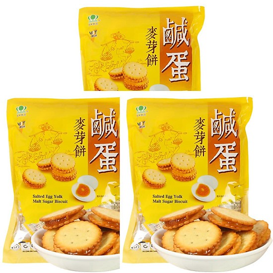 BÁNH QUY NHÂN TRỨNG MUỐI ĐÀI LOAN TÚI 180G | BigBuy360 - bigbuy360.vn