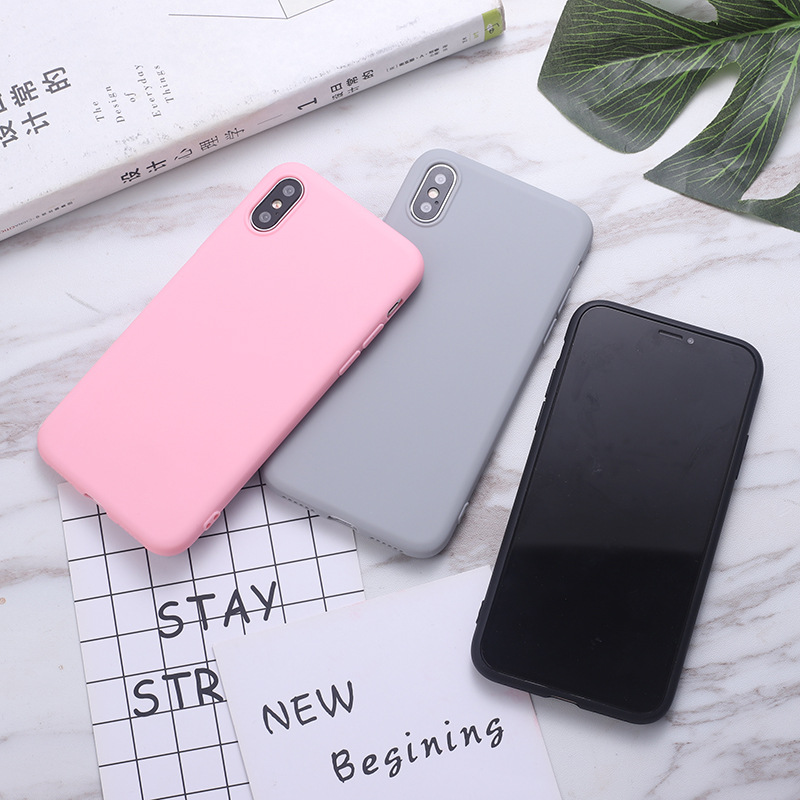 Pure Color IPhone Case for Iphone XR/XS MAS/X/7P/8 Plus All-inclusive Mobile Phone Soft Case | BigBuy360 - bigbuy360.vn