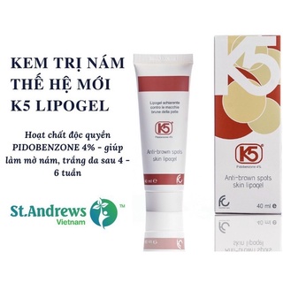 Kem Nám Tàn Nhang K5 Lipogel Hiệu Quả Trên Nám Mảng, Sau Sinh, Chân Sâu, Đồi Mồi [CHÍNH HÃNG ITALIA]