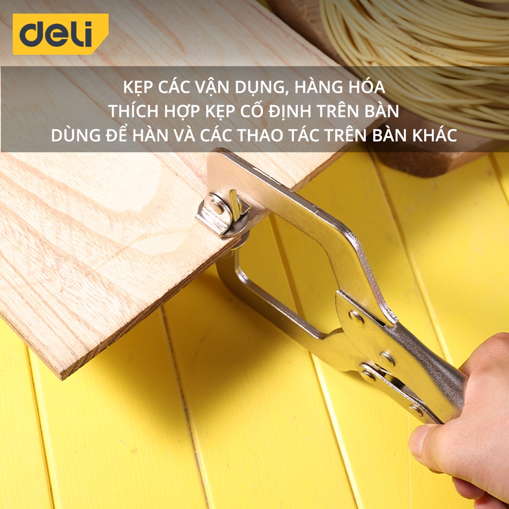 Kìm Kẹp Chữ C Deli Tools Cao Cấp - Hỗ Trợ Cố Định, Giữ Chặt Các Vật Liệu Một Cách Nhanh Chóng, Tiện Lợi Hơn - DL20011