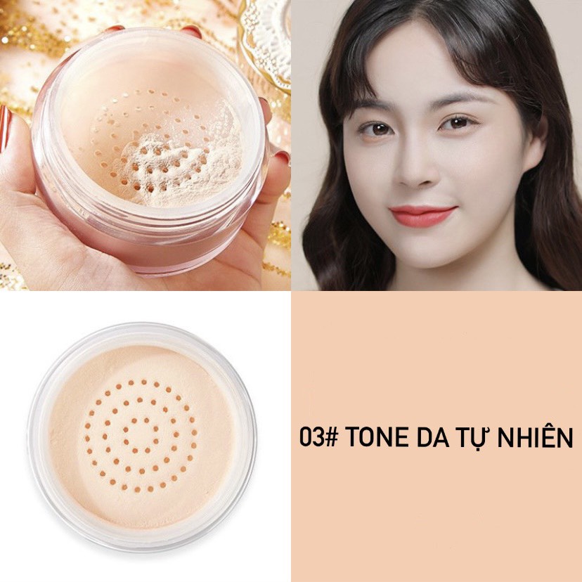 Phấn Phủ Dạng Bột HOJO Kiểm Soát Dầu Cả Ngày, Giúp Lớp Nền Không Xuống Tone, Hoàn Hảo Tự Nhiên, Lâu Trôi Cả Ngày Dài
