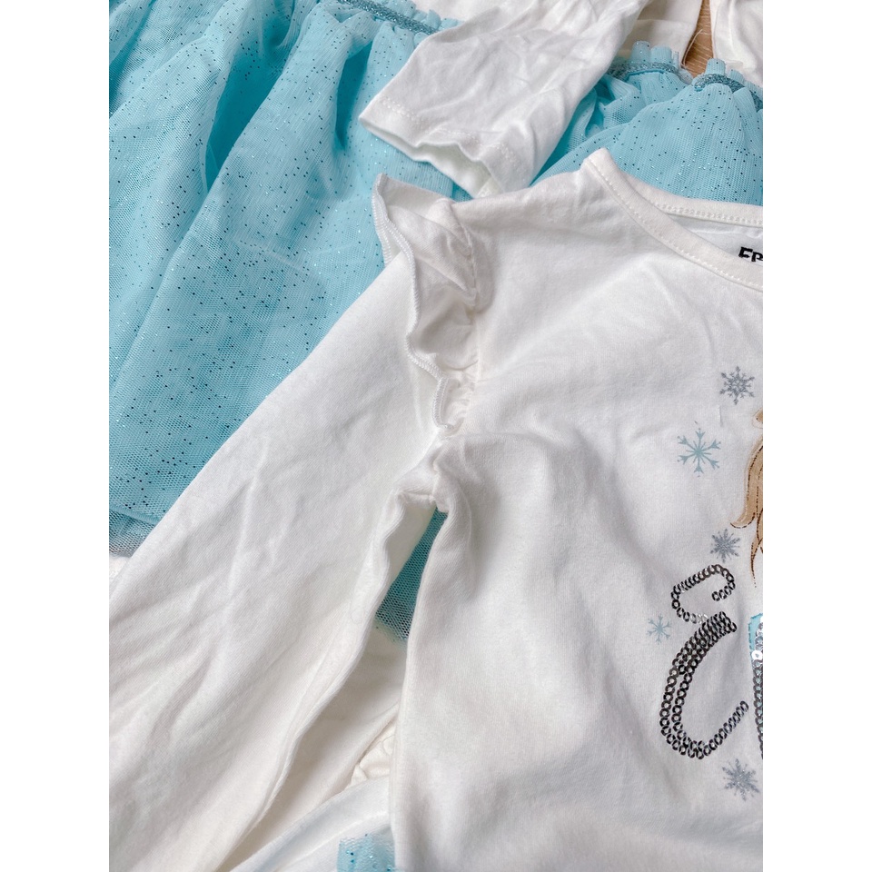 Đầm thun tay dài Elsa 12-14kg