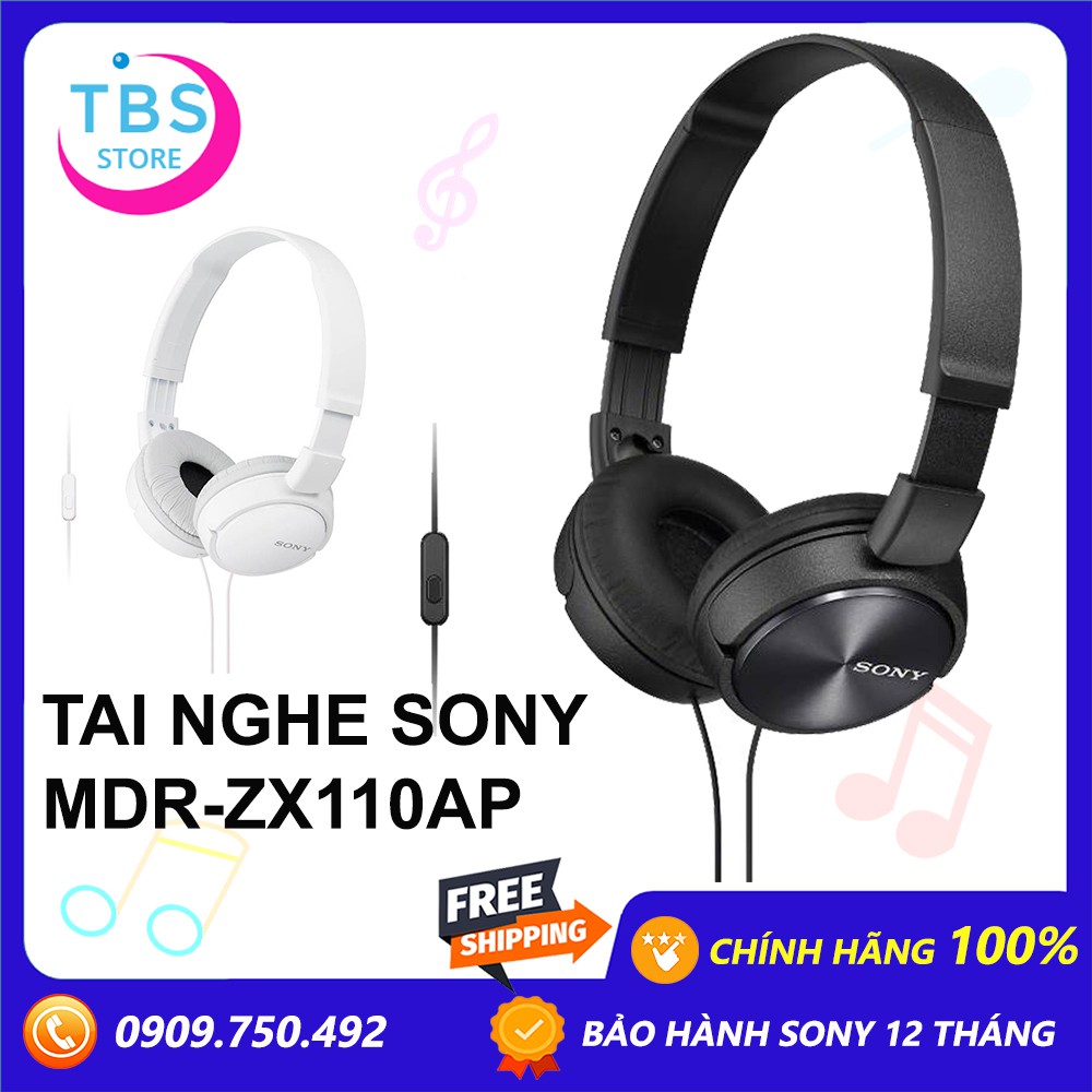 Tai nghe Sony MDR-ZX110AP - Hàng chính hãng - Bảo hành 12 tháng