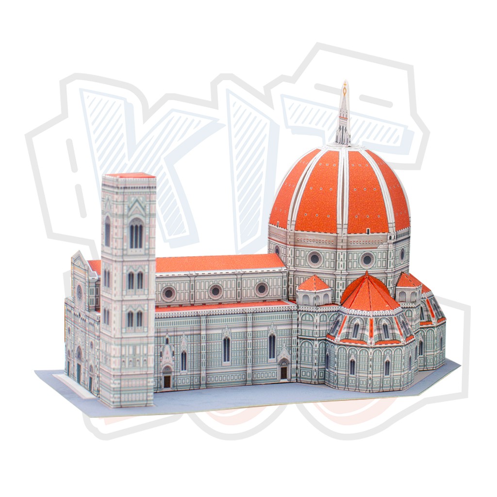 Mô hình giấy kiến trúc Nhà thờ chính tòa Firenze Florence Cathedral Mini - Italy