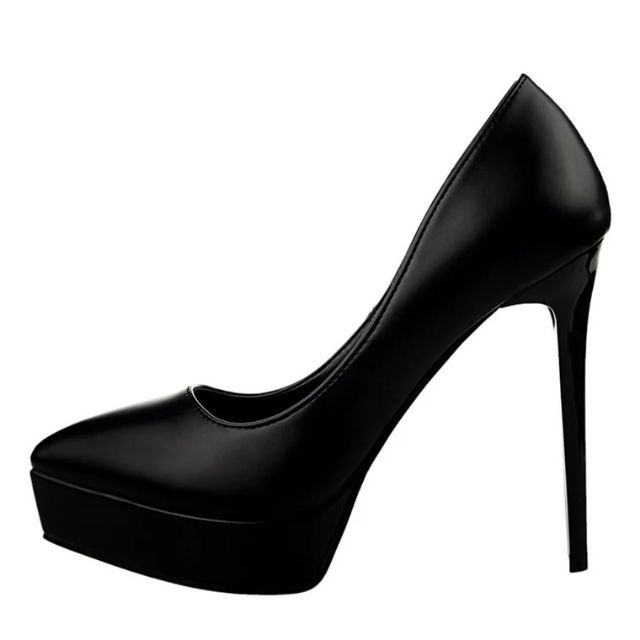 Giầy cao gót 12cm da lì
