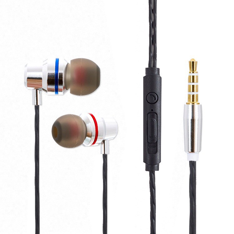 Tai nghe có dây bass cực mạnh, không chói tai, có mic hỗ trợ đàm thoại tăng giảm âm lượng tương thích điện SB1