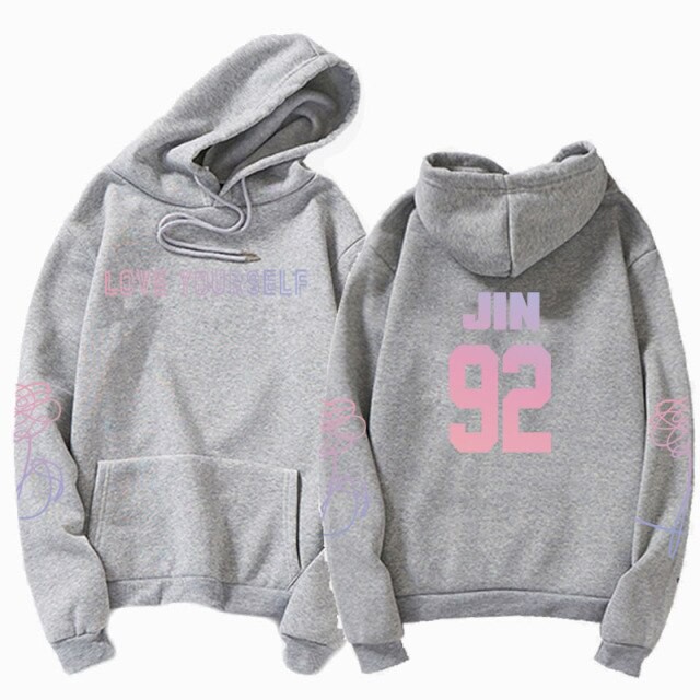 Áo Hoodie Jin Bts Love your self áo nỉ thu đông unisex Kpop