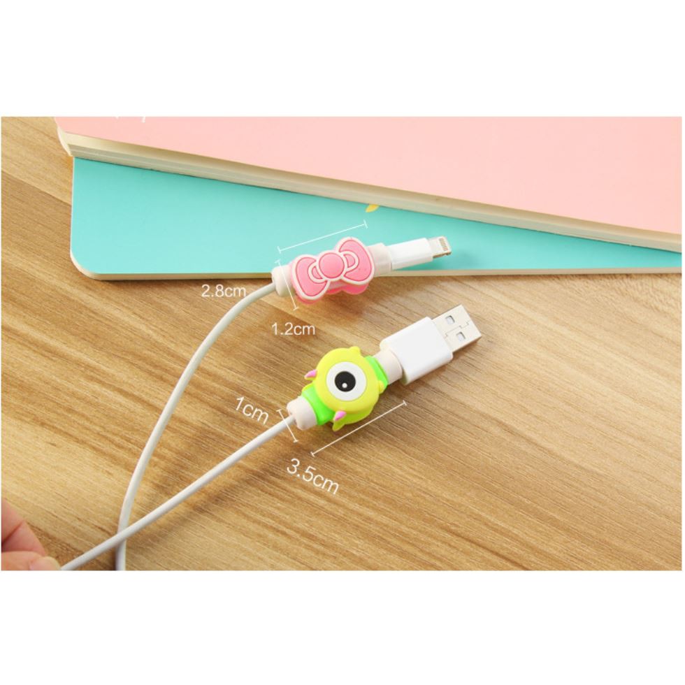 Nút cao su chống gãy, chống đứt dây cable sạc, dây phone hình thú cute KNSTORE