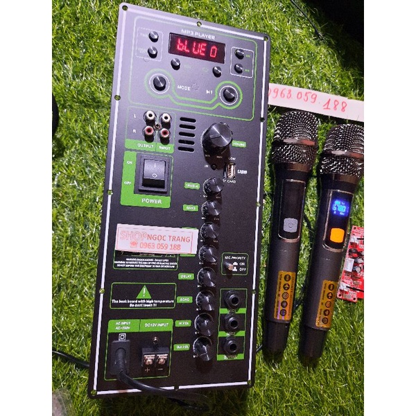 Mạch Loa Kéo Trọn Bộ Kèm 2 Tay Micro Không Dây UHF Sịn Sò