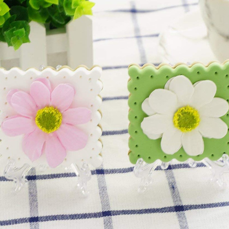 Set 24 Giá Đỡ Trưng Bày Bánh Quy Bằng Nhựa Trong Suốt 3 Inch